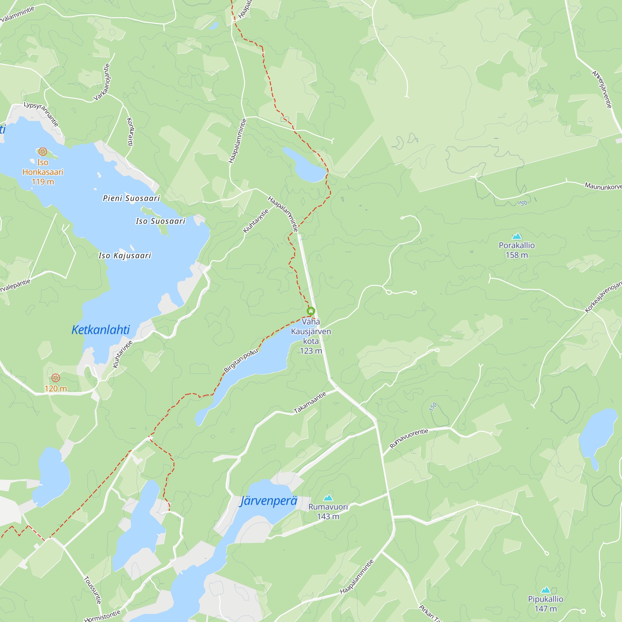 Vähä Kausjärven kota map