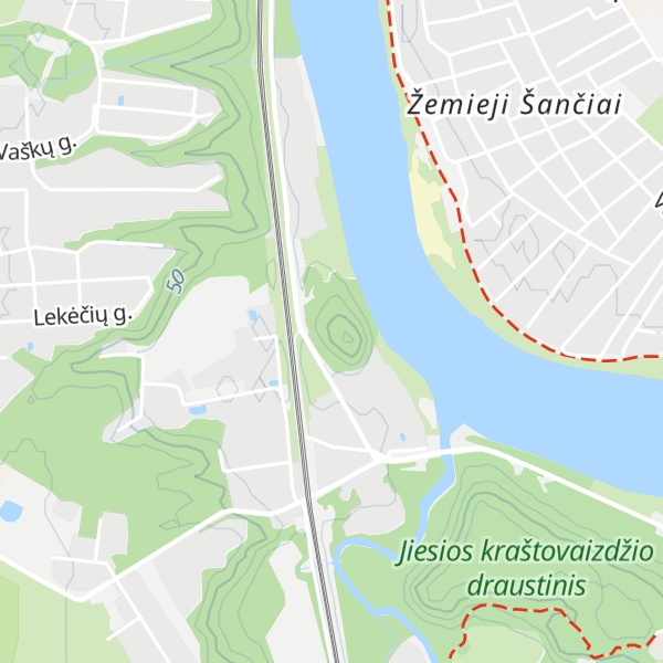 Map of Pajiesio piliakalnis