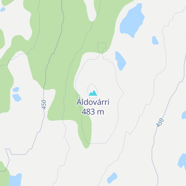 Map of Áldovárri