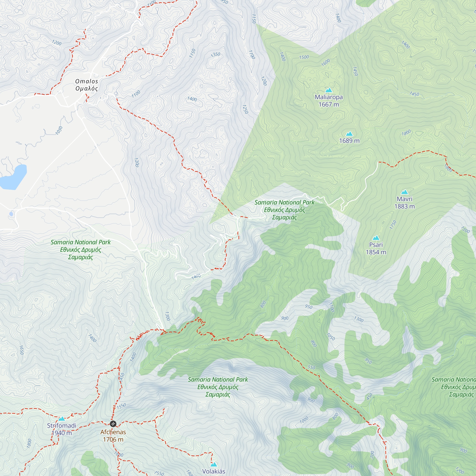 Kallergi Shelter map
