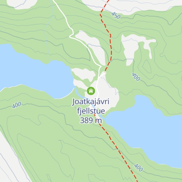 Map of Joatkajávri fjellstue