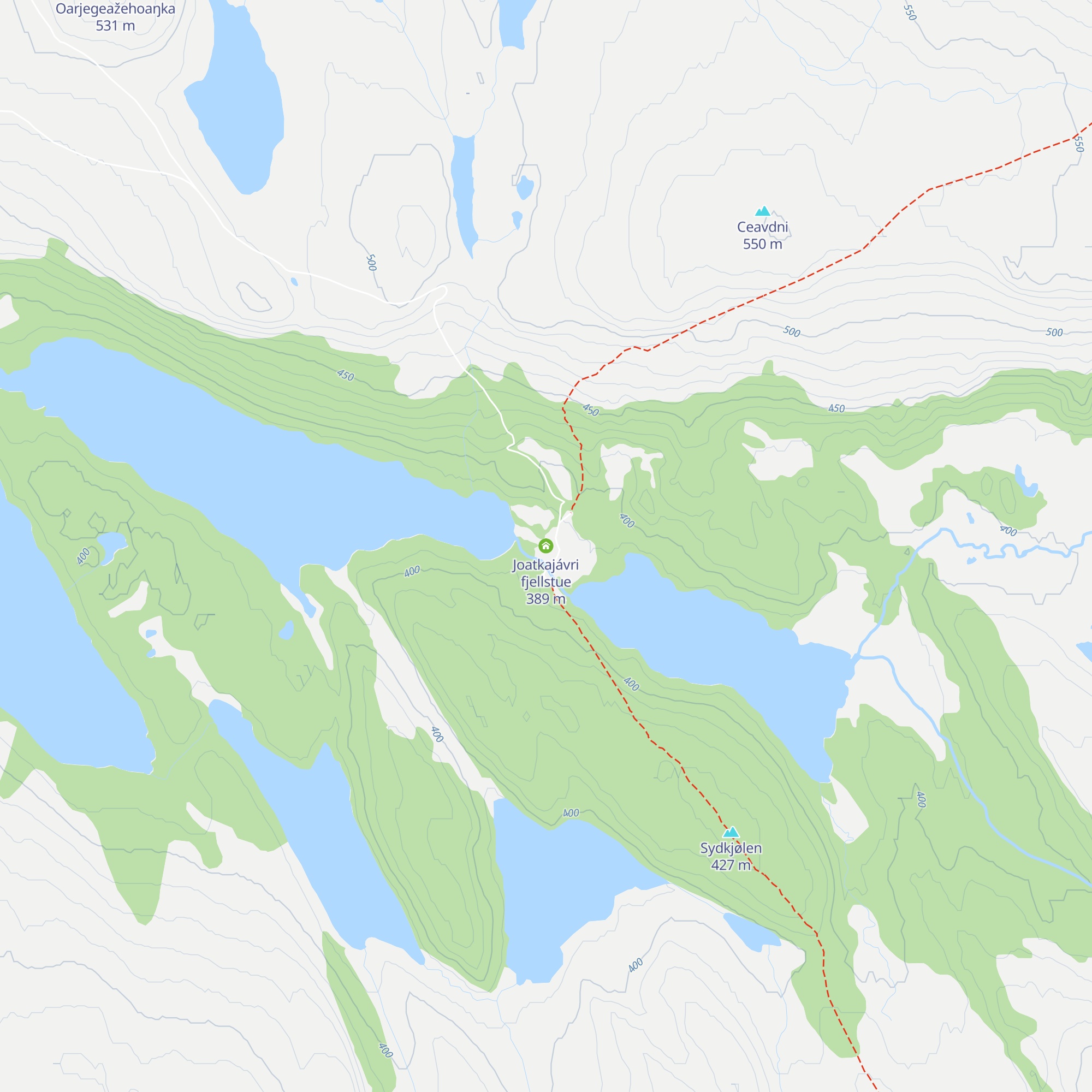 Joatkajávri fjellstue map
