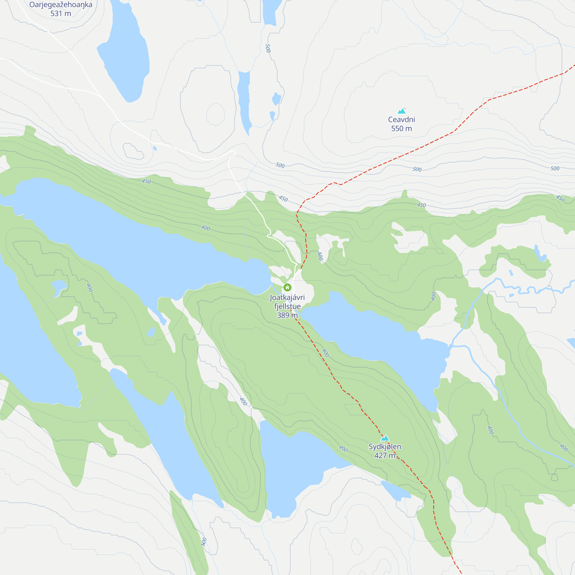 Joatkajávri fjellstue map