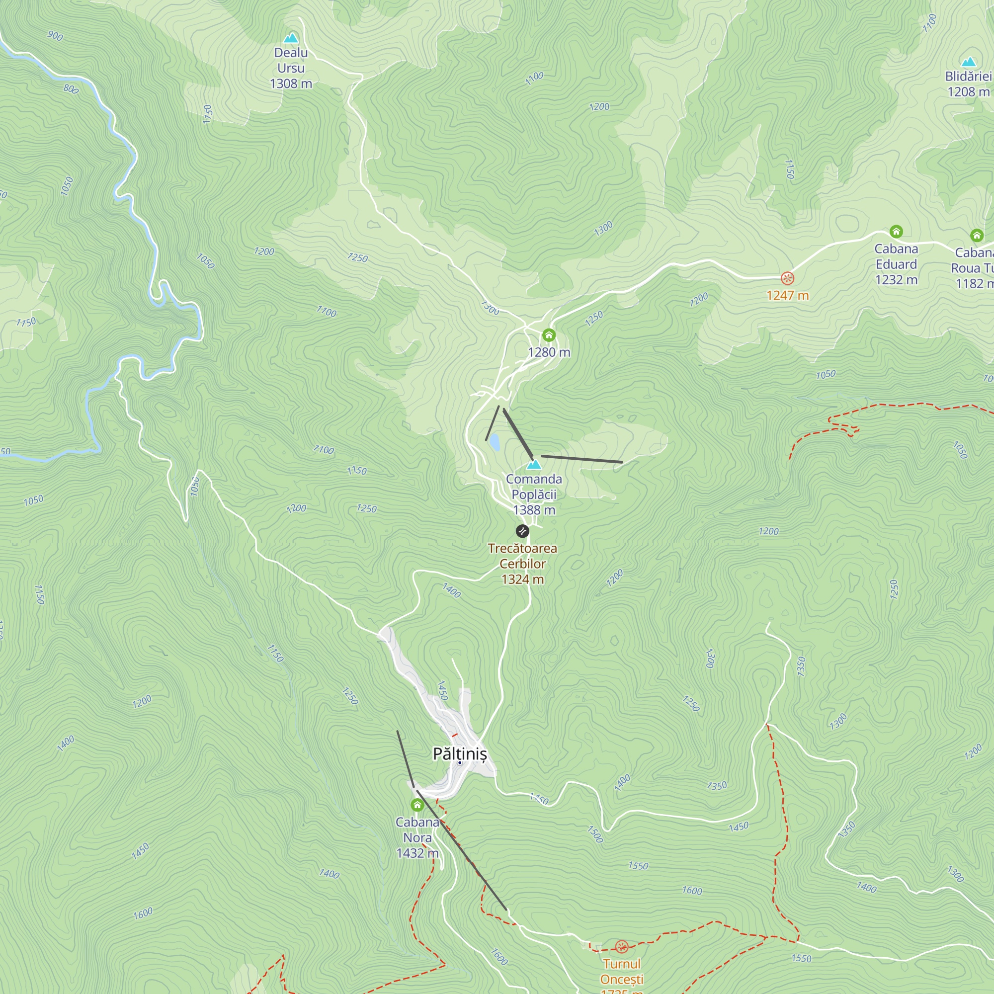 Cabana Urșilor map