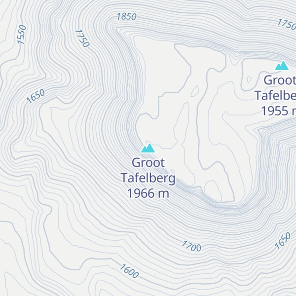 Map of Groot Tafelberg