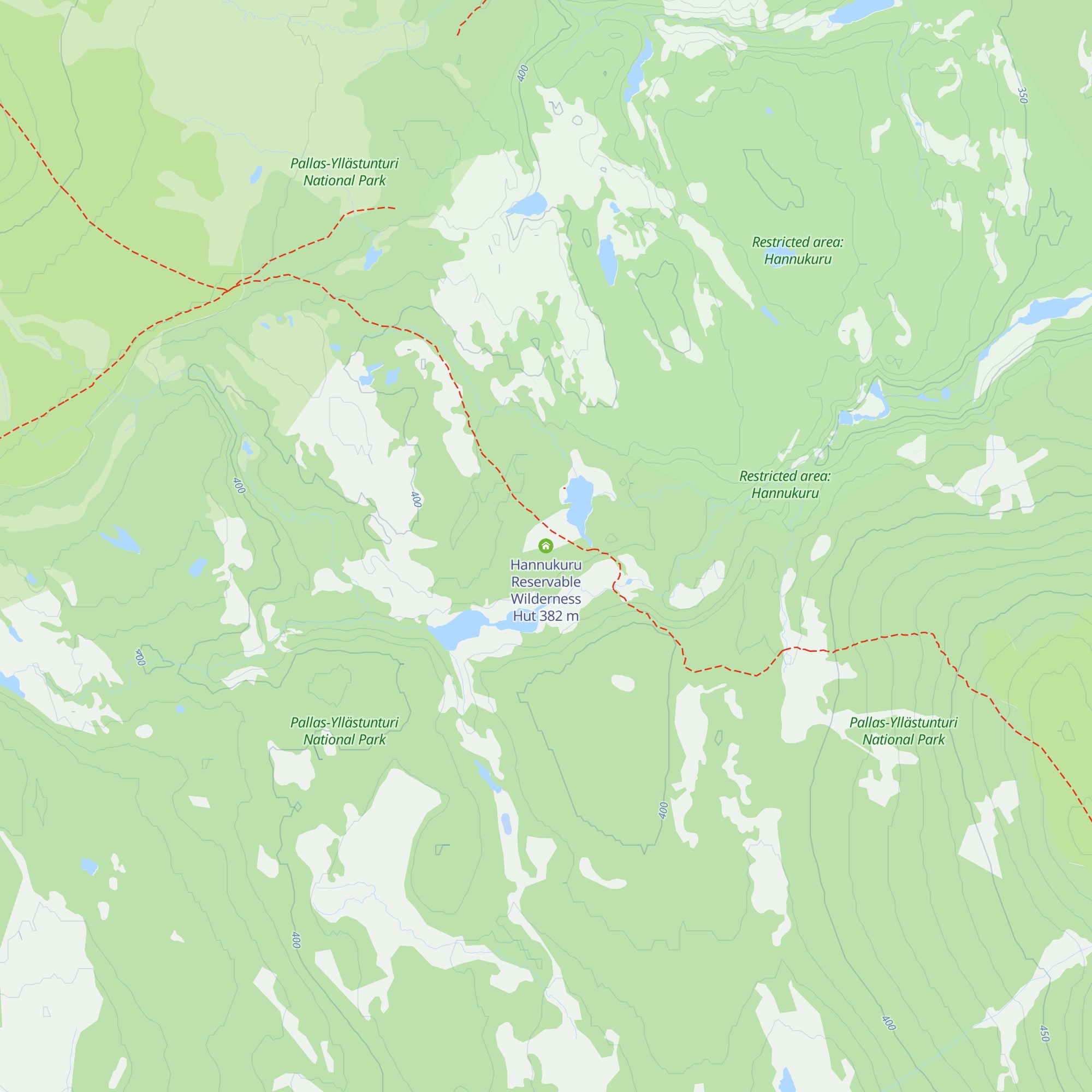 Hannukuru Reservable Wilderness Hut map