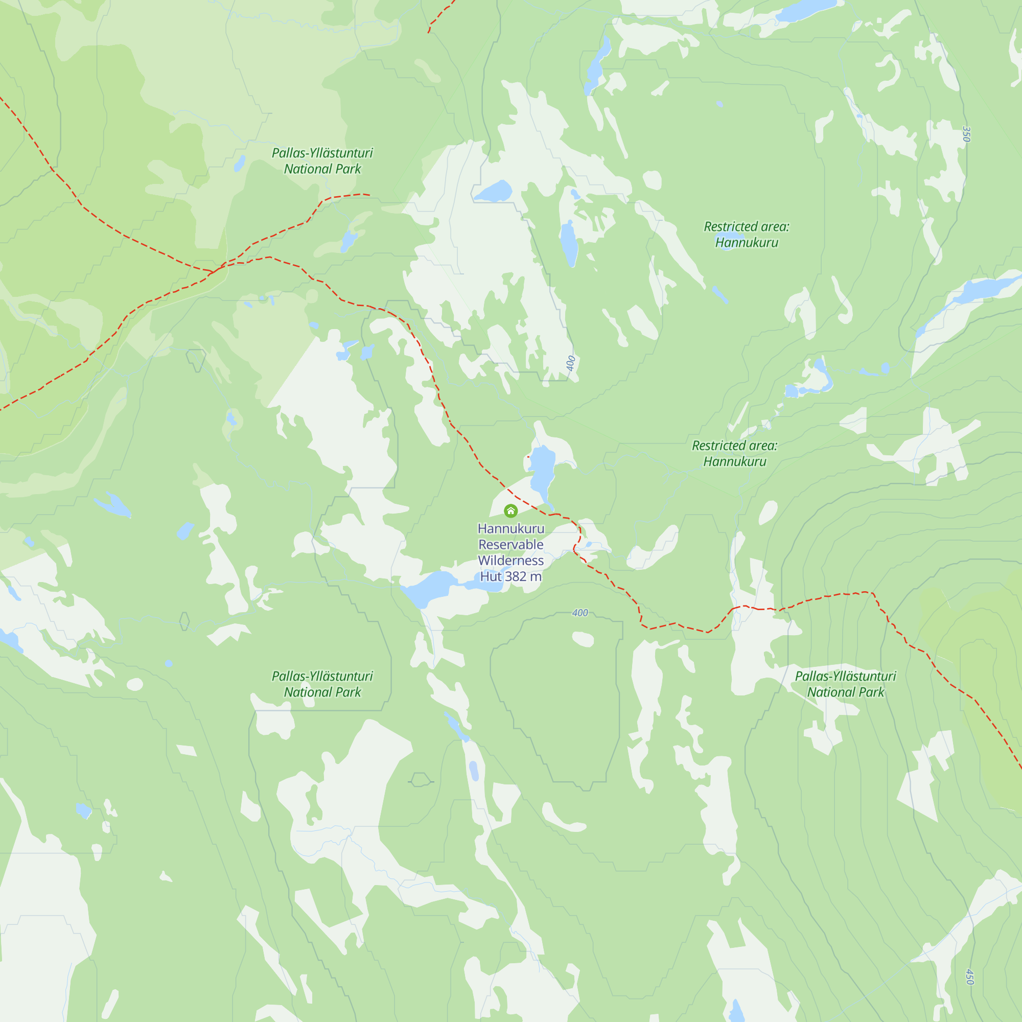 Hannukuru Reservable Wilderness Hut map