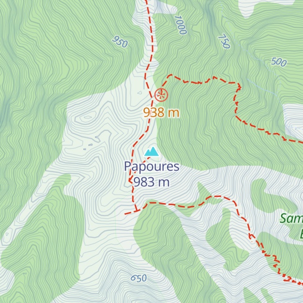 Map of Papoures