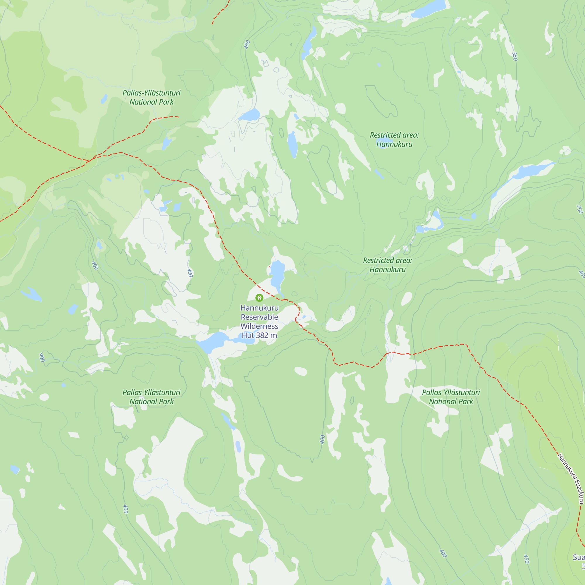 Hannukuru Open Wilderness Hut map