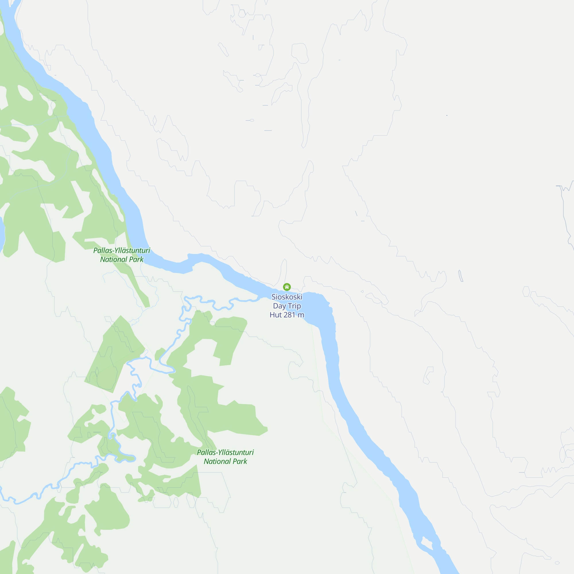 Sioskoski Day Trip Hut map