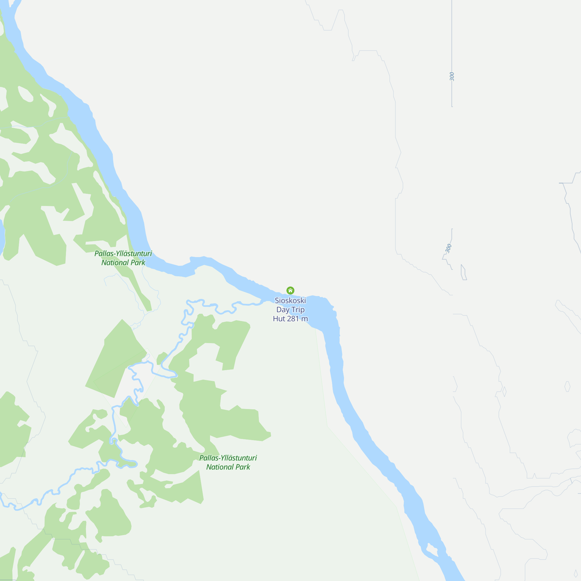 Sioskoski Day Trip Hut map