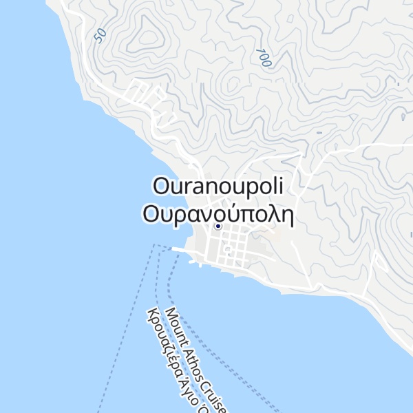 Map of Mount Athos Pilgrims' Office