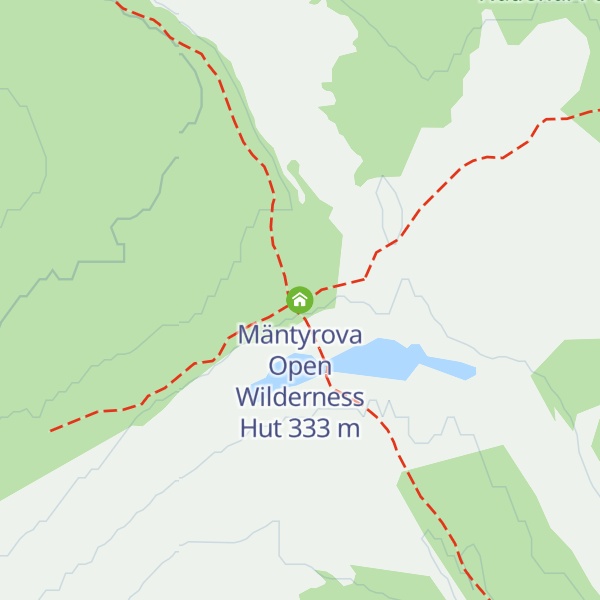 Map of Mäntyrova Open Wilderness Hut