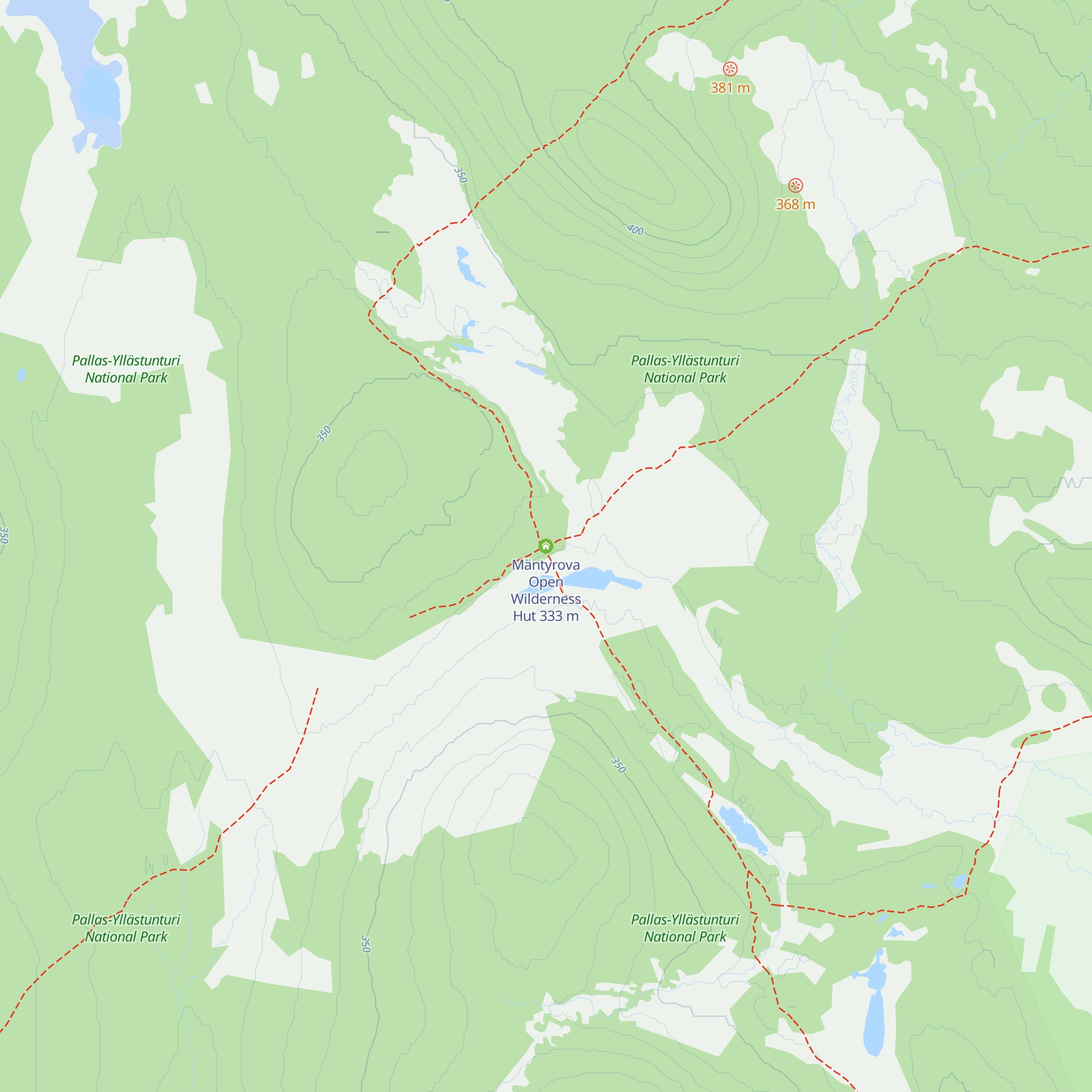 Mäntyrova Open Wilderness Hut map