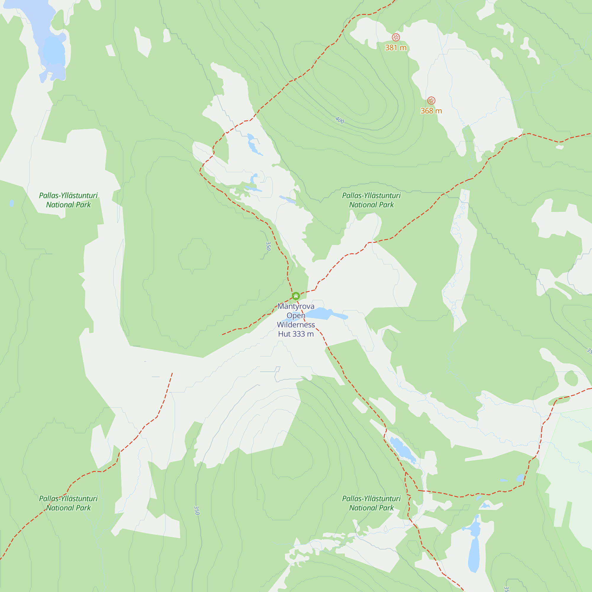 Mäntyrova Open Wilderness Hut map