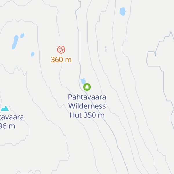 Map of Pahtavaara Wilderness Hut