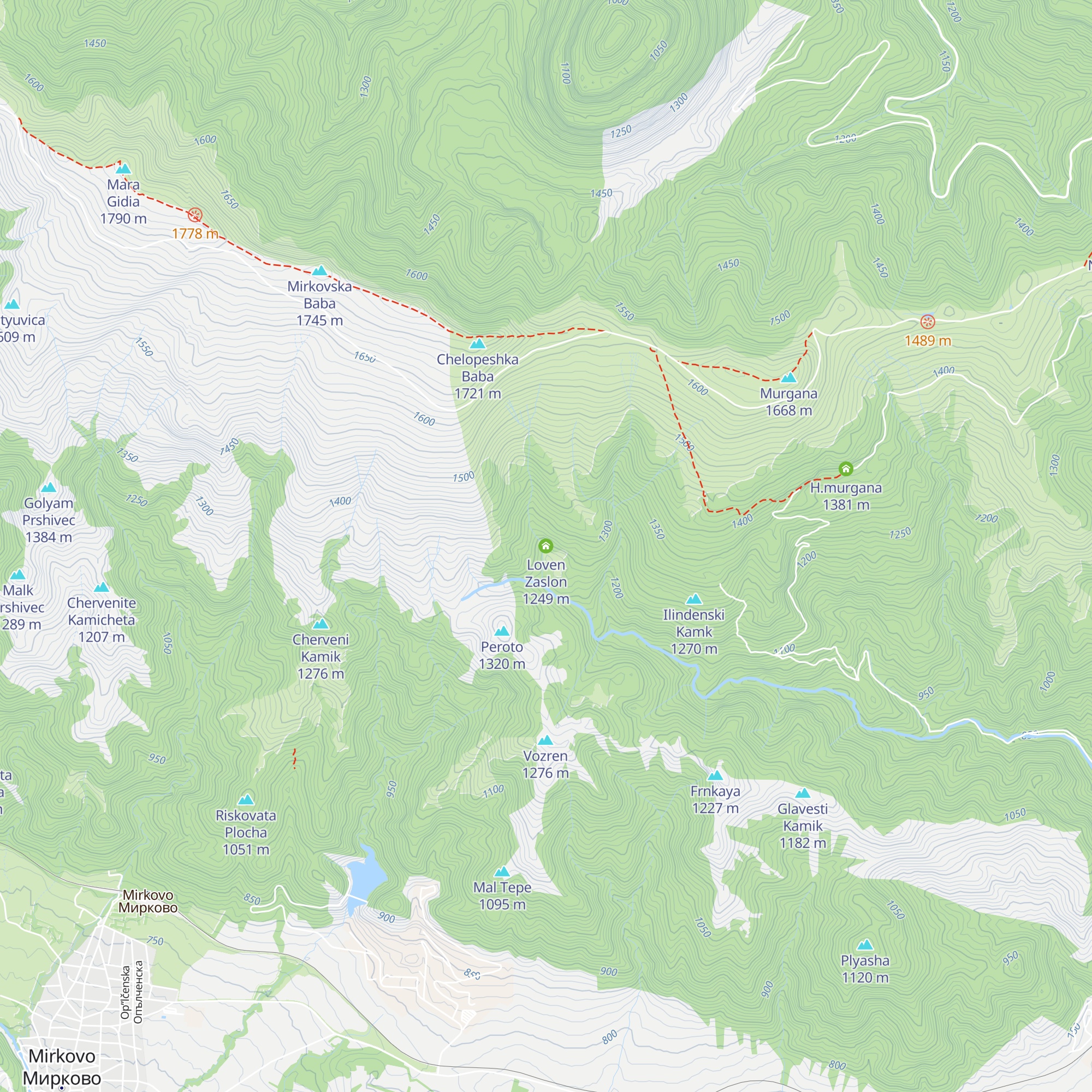 Loven Zaslon map