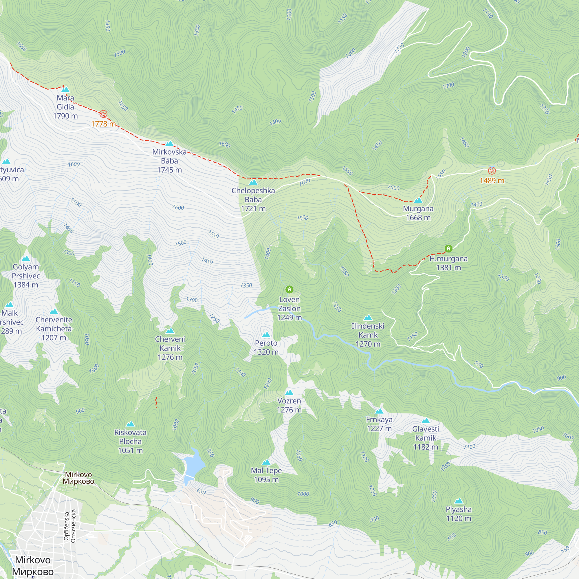 Loven Zaslon map