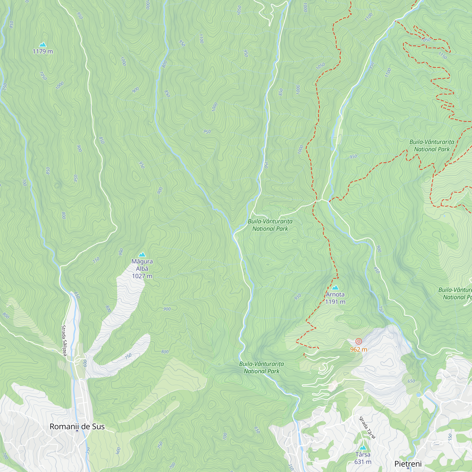 Cabana Fata Pădurii map