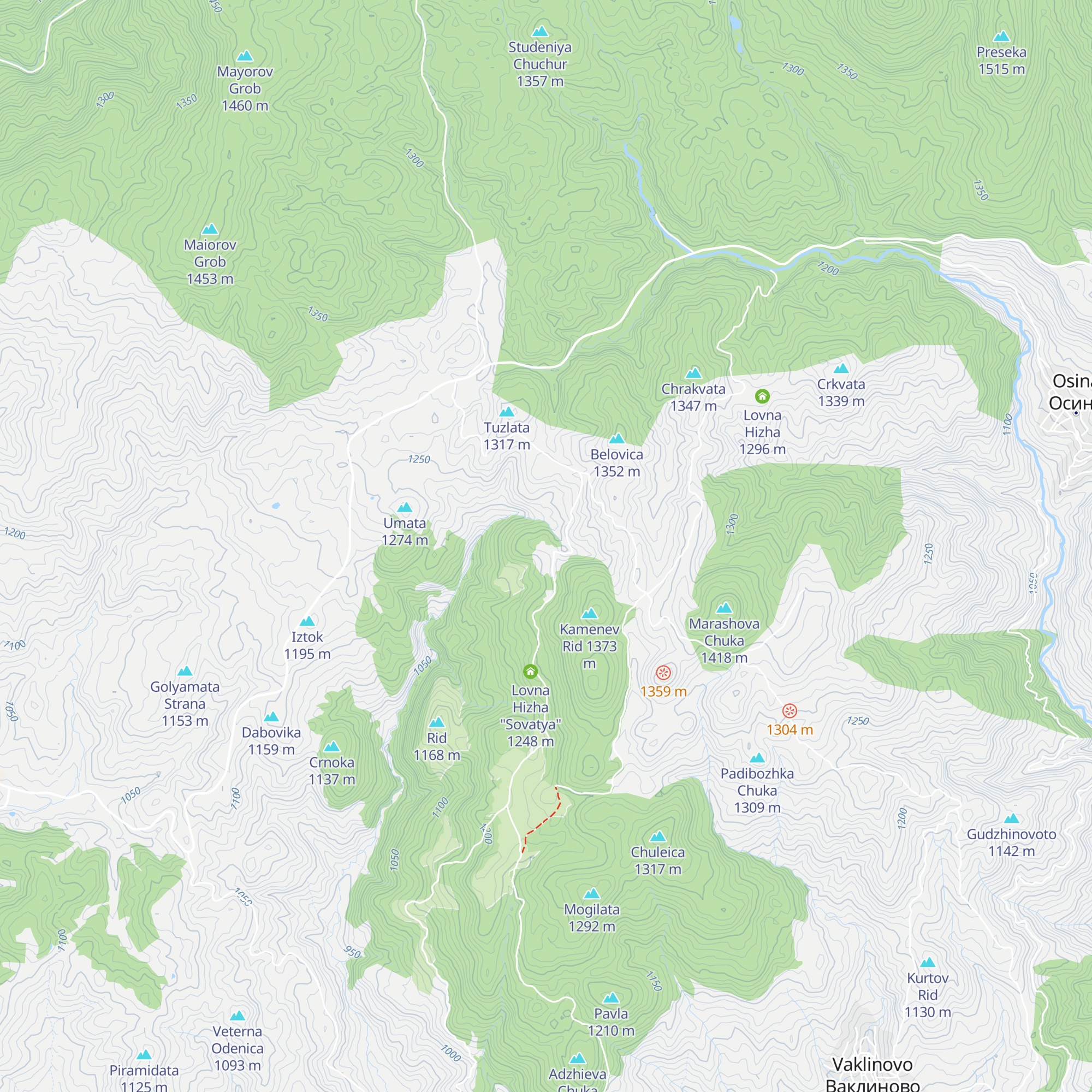 Lovna Hizha "Redovna Niva" map