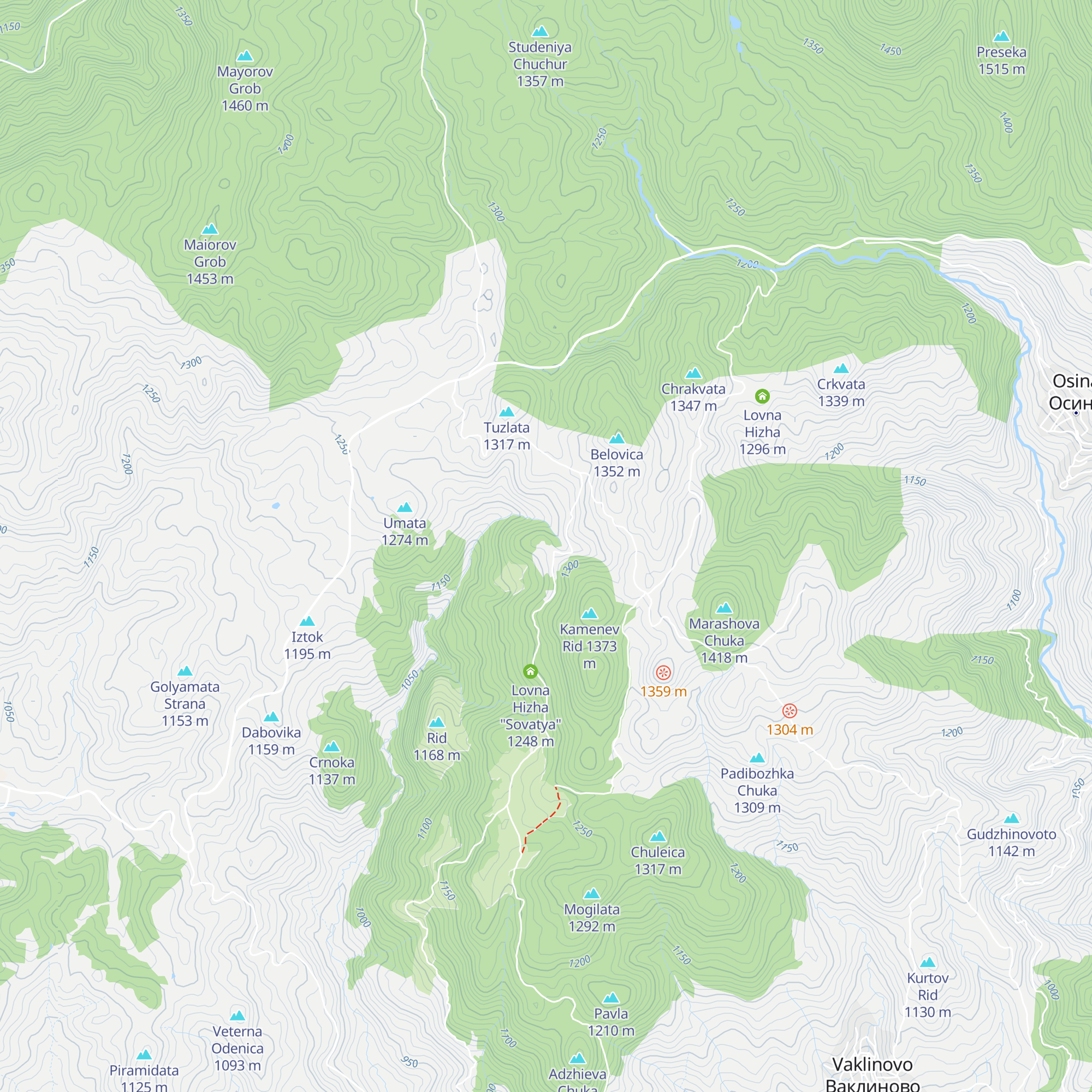 Lovna Hizha "Redovna Niva" map