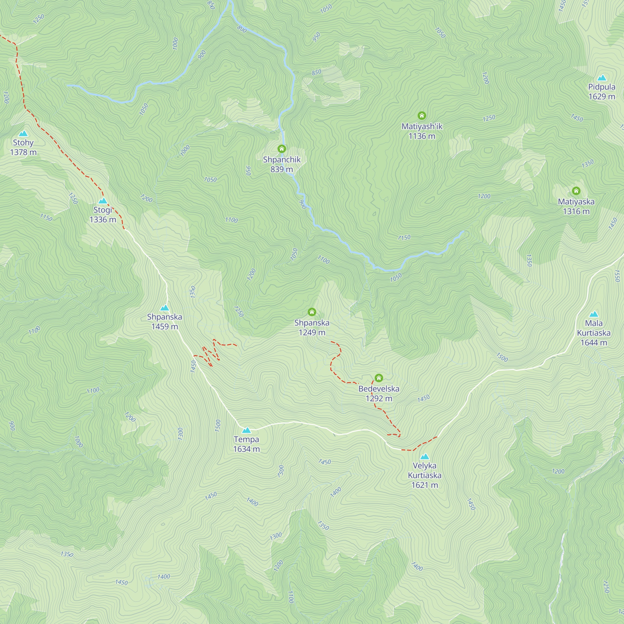 Shpanska map