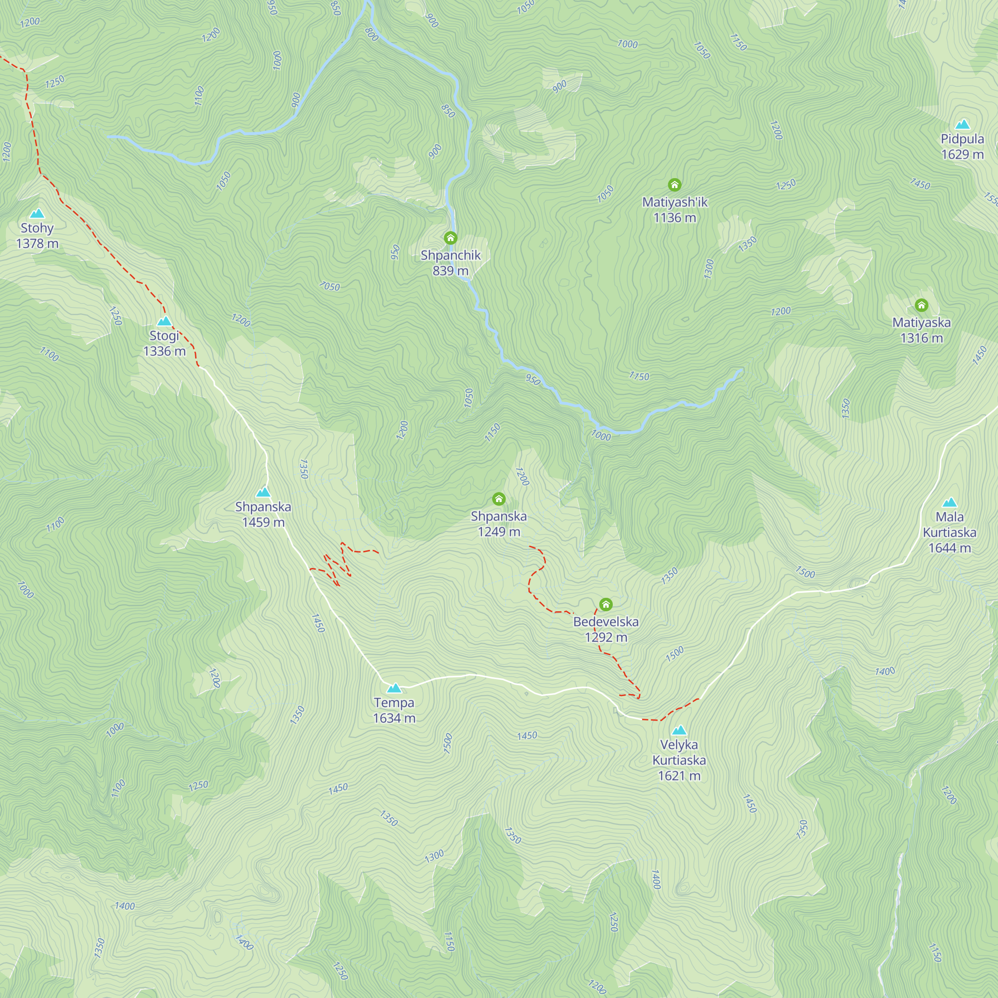 Shpanska map