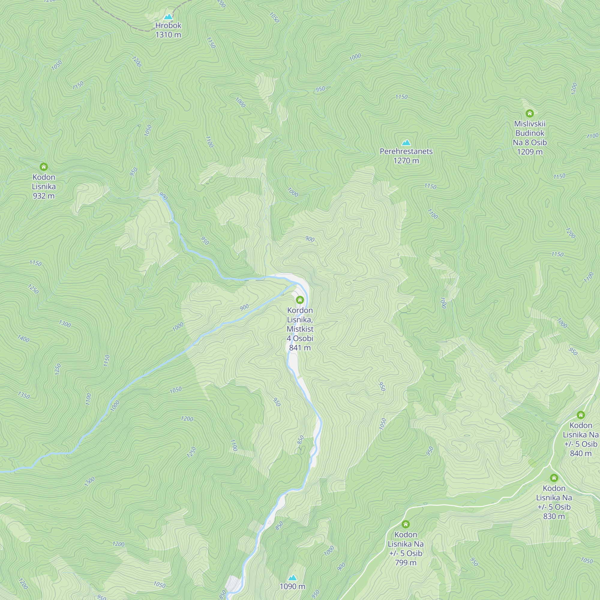 Kordon Lisnika, Mistkist 4 Osobi map