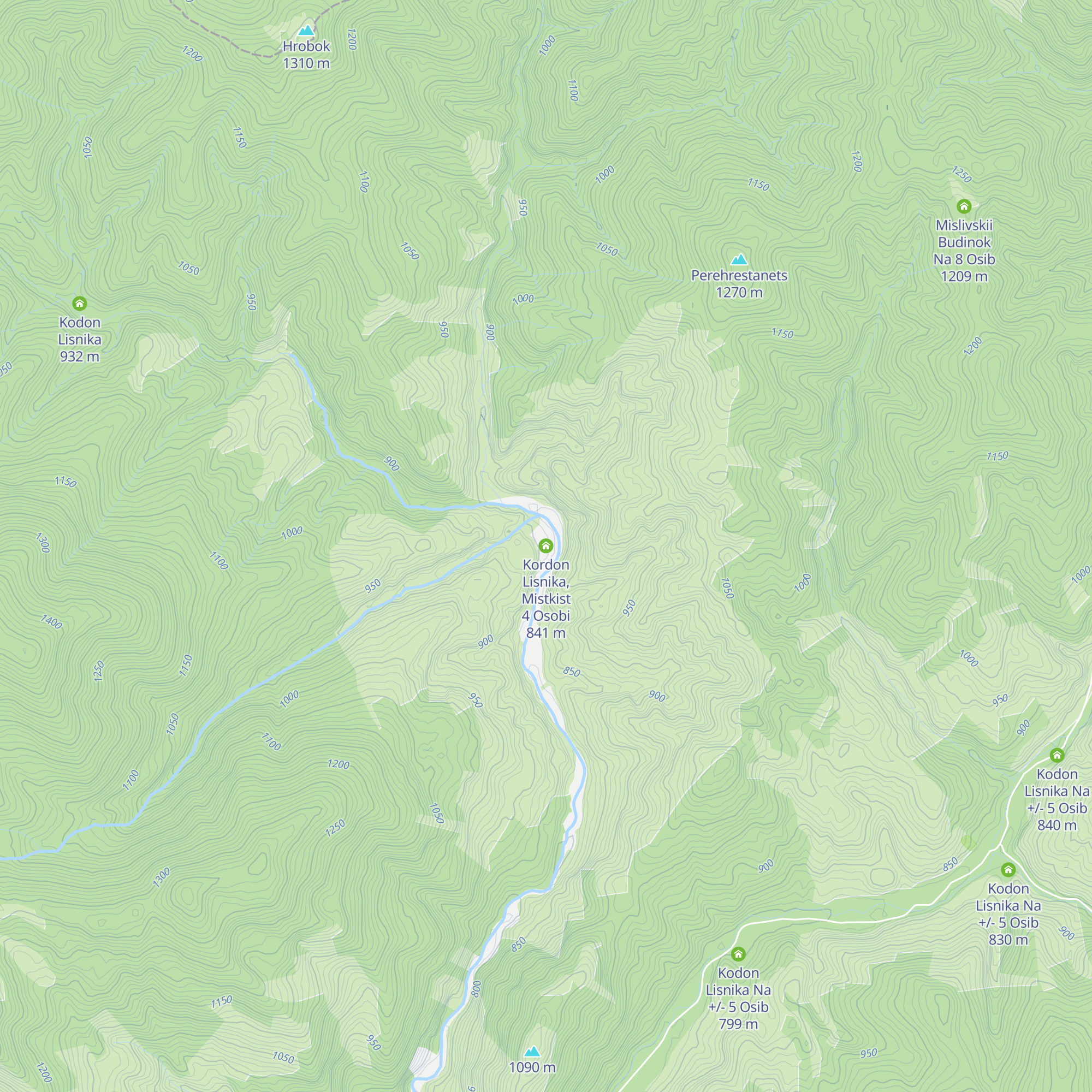 Kordon Lisnika, Mistkist 4 Osobi map
