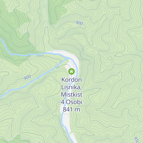 Map of Kordon Lisnika, Mistkist 4 Osobi