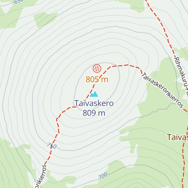 Map of Taivaskero
