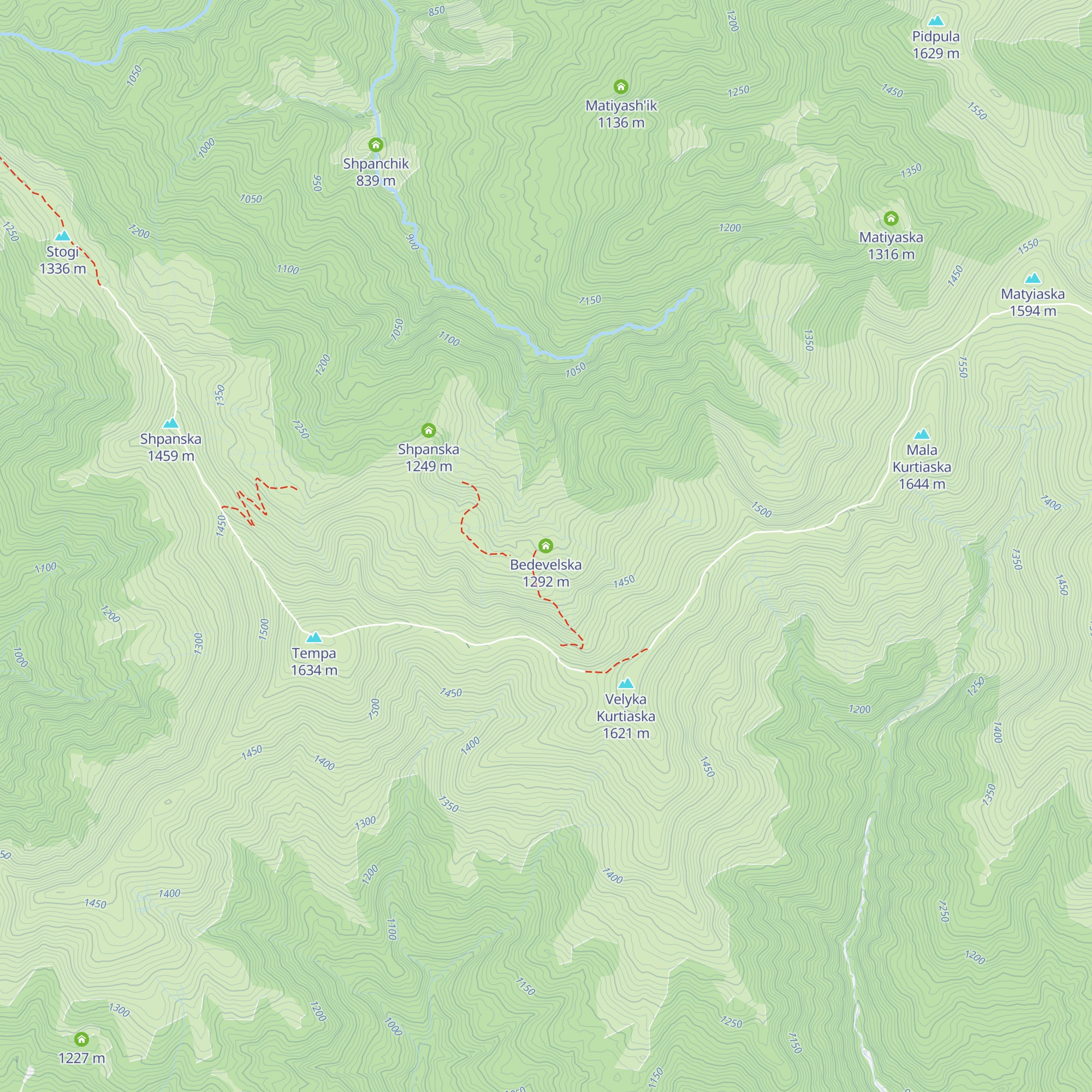 Bedevelska map