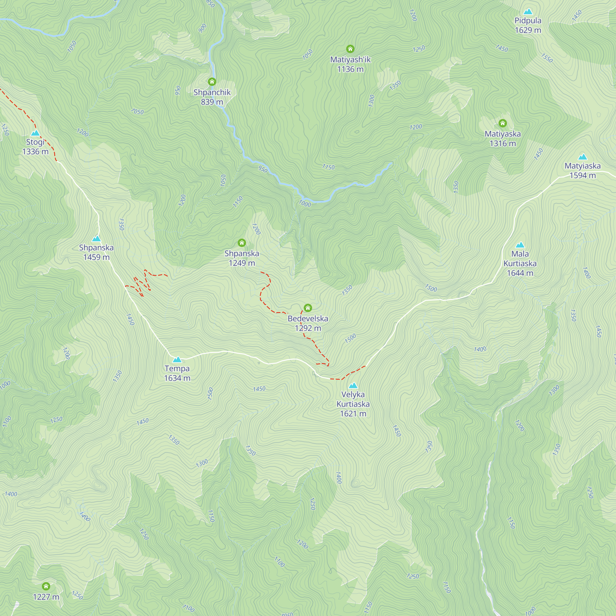 Bedevelska map