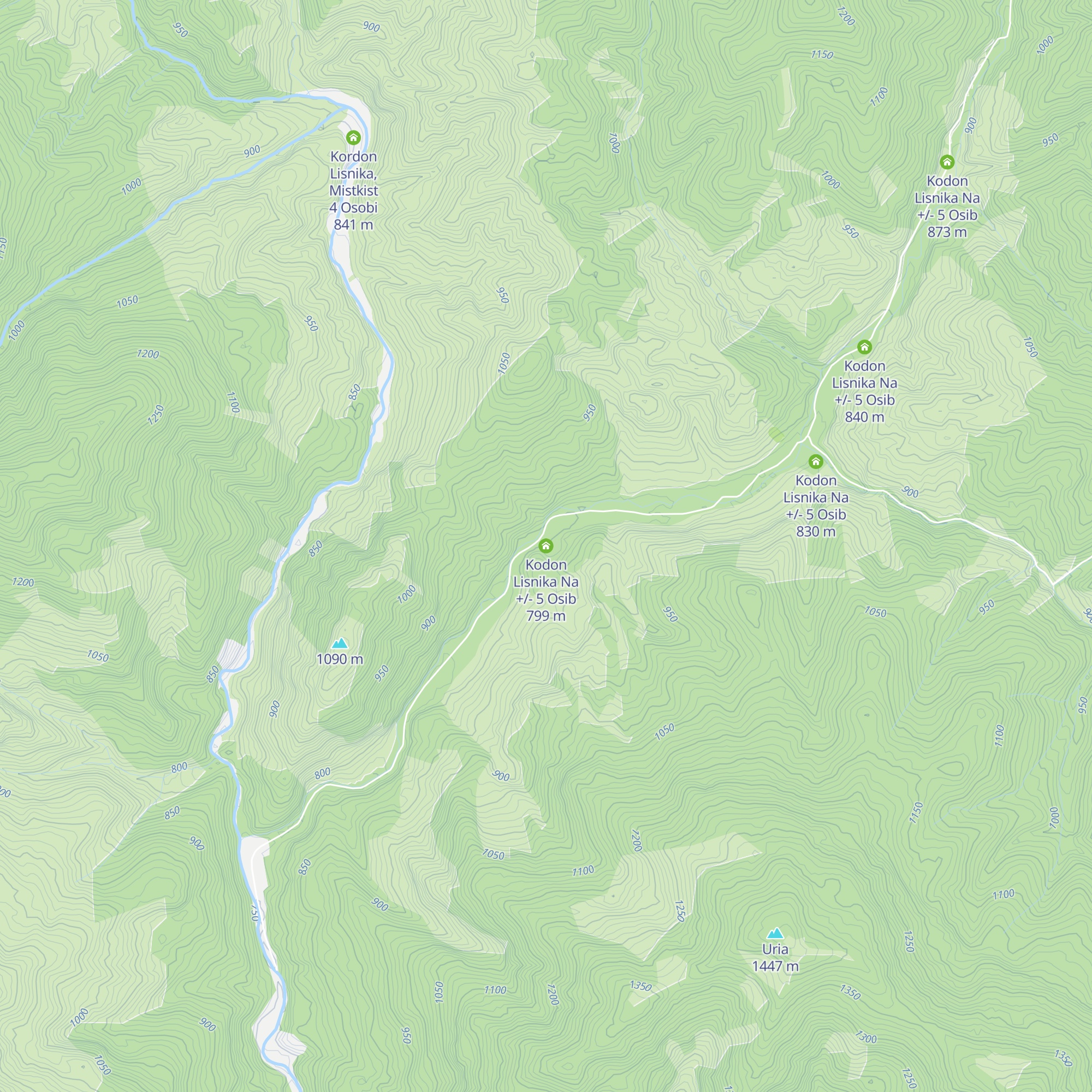 Kodon Lisnika Na +/- 5 Osib map