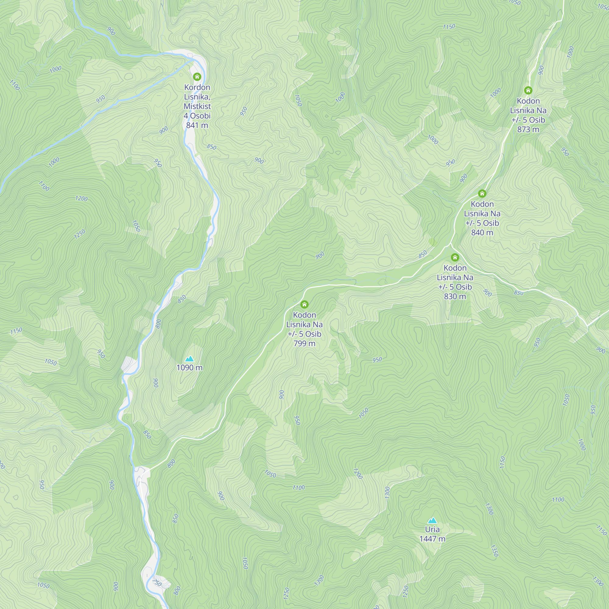 Kodon Lisnika Na +/- 5 Osib map