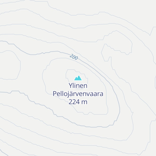 Map of Ylinen Pellojärvenvaara