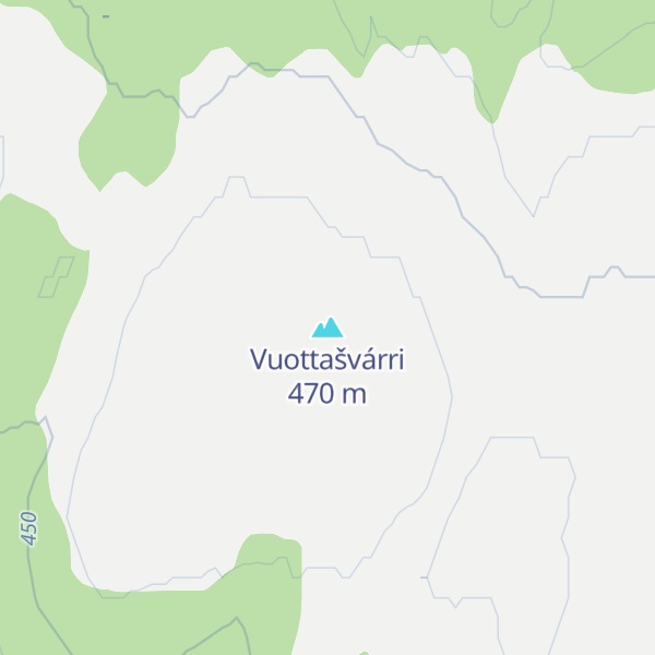 Map of Vuottašvárri
