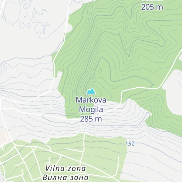 Map of Markova Mogila