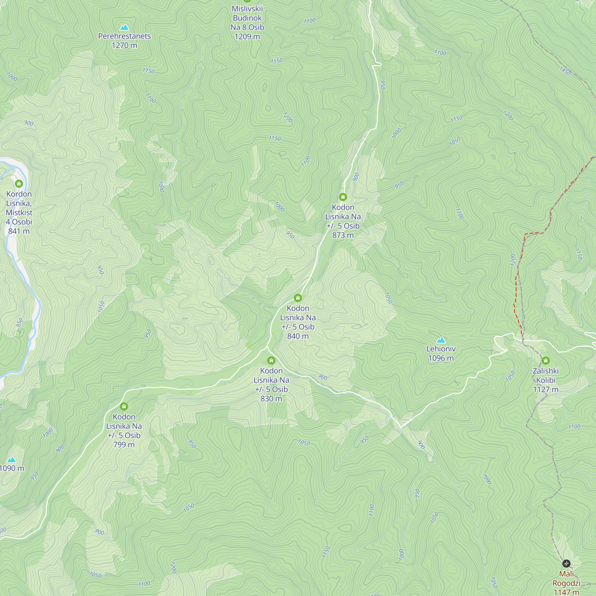 Kodon Lisnika Na +/- 5 Osib map