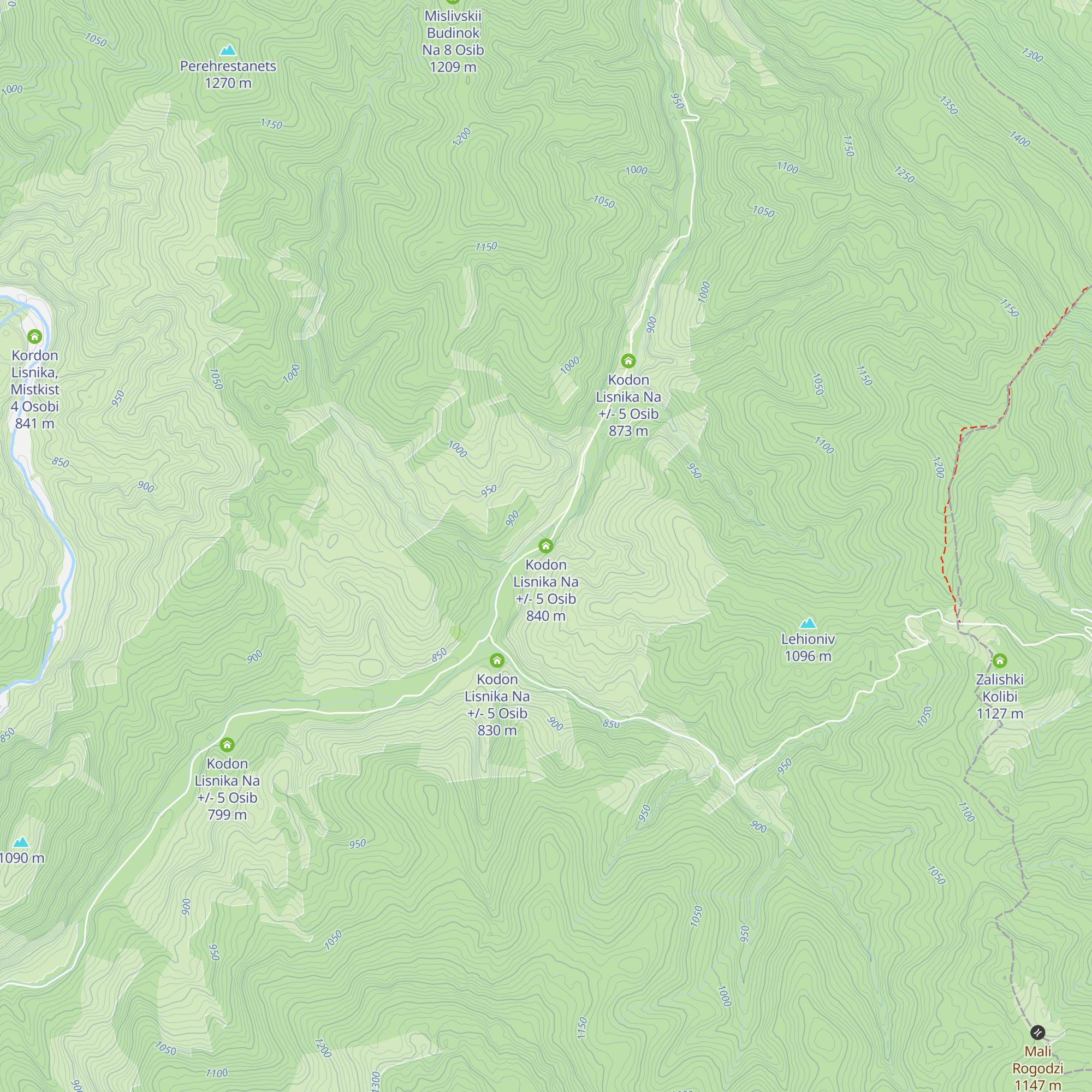 Kodon Lisnika Na +/- 5 Osib map