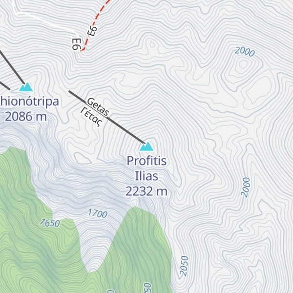 Map of Profitis Ilias