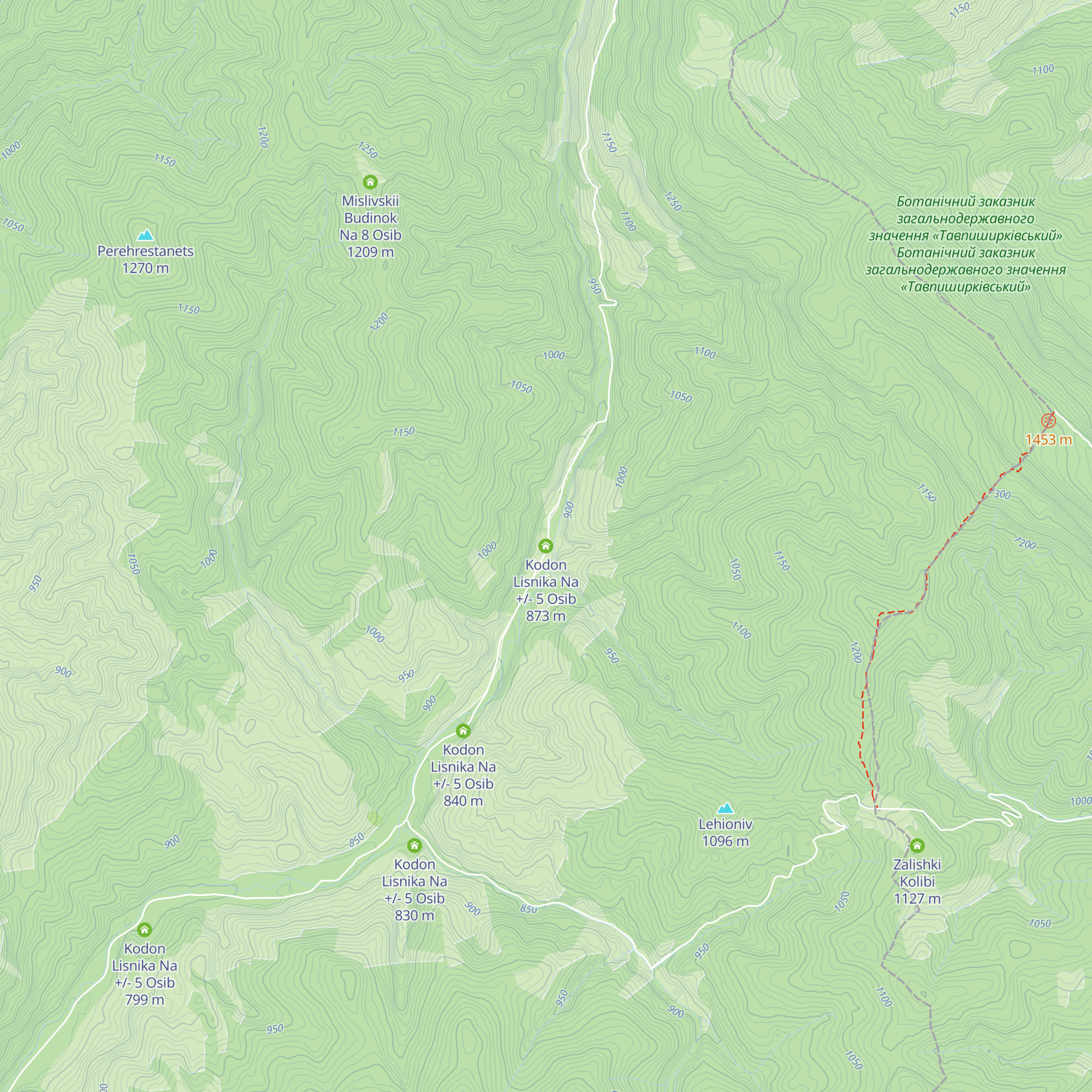 Kodon Lisnika Na +/- 5 Osib map