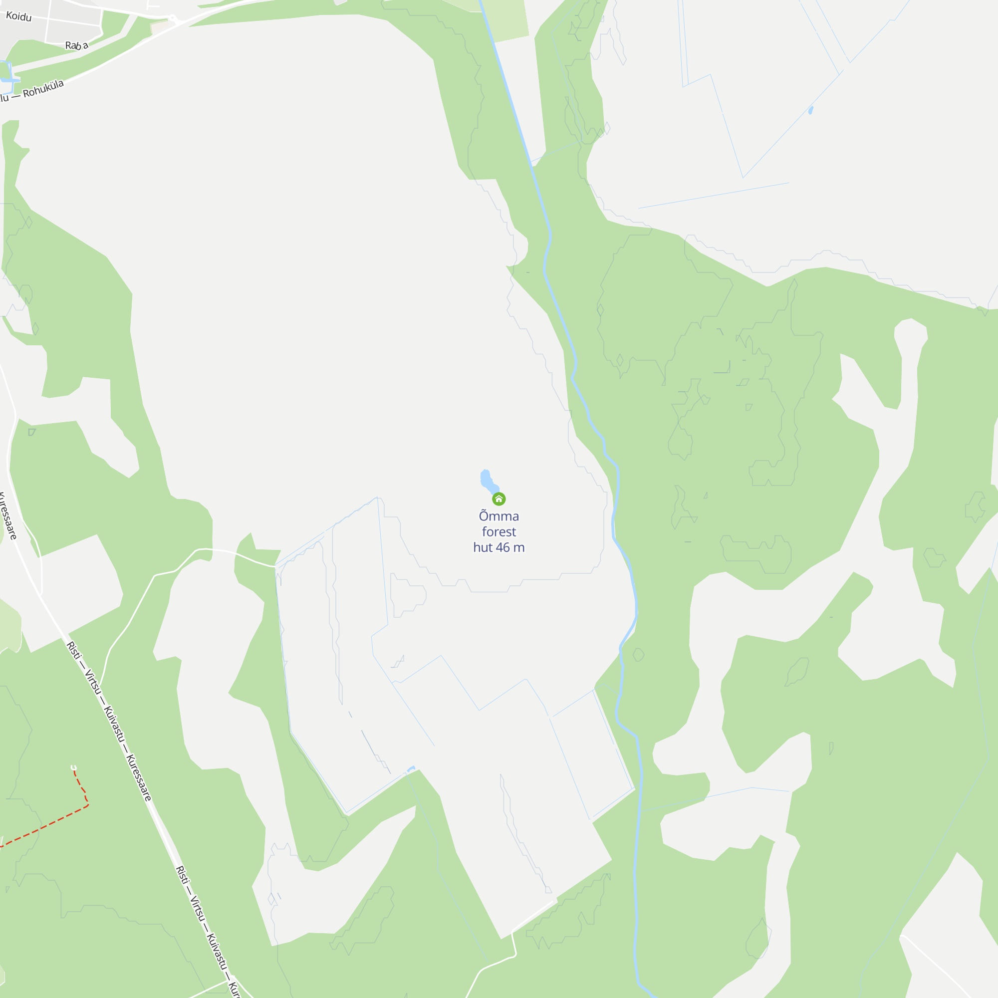 Õmma forest hut map