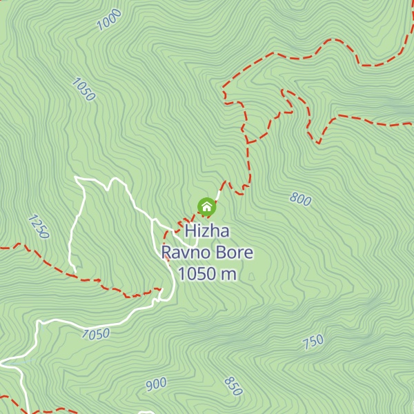 Map of Hizha Ravno Bore