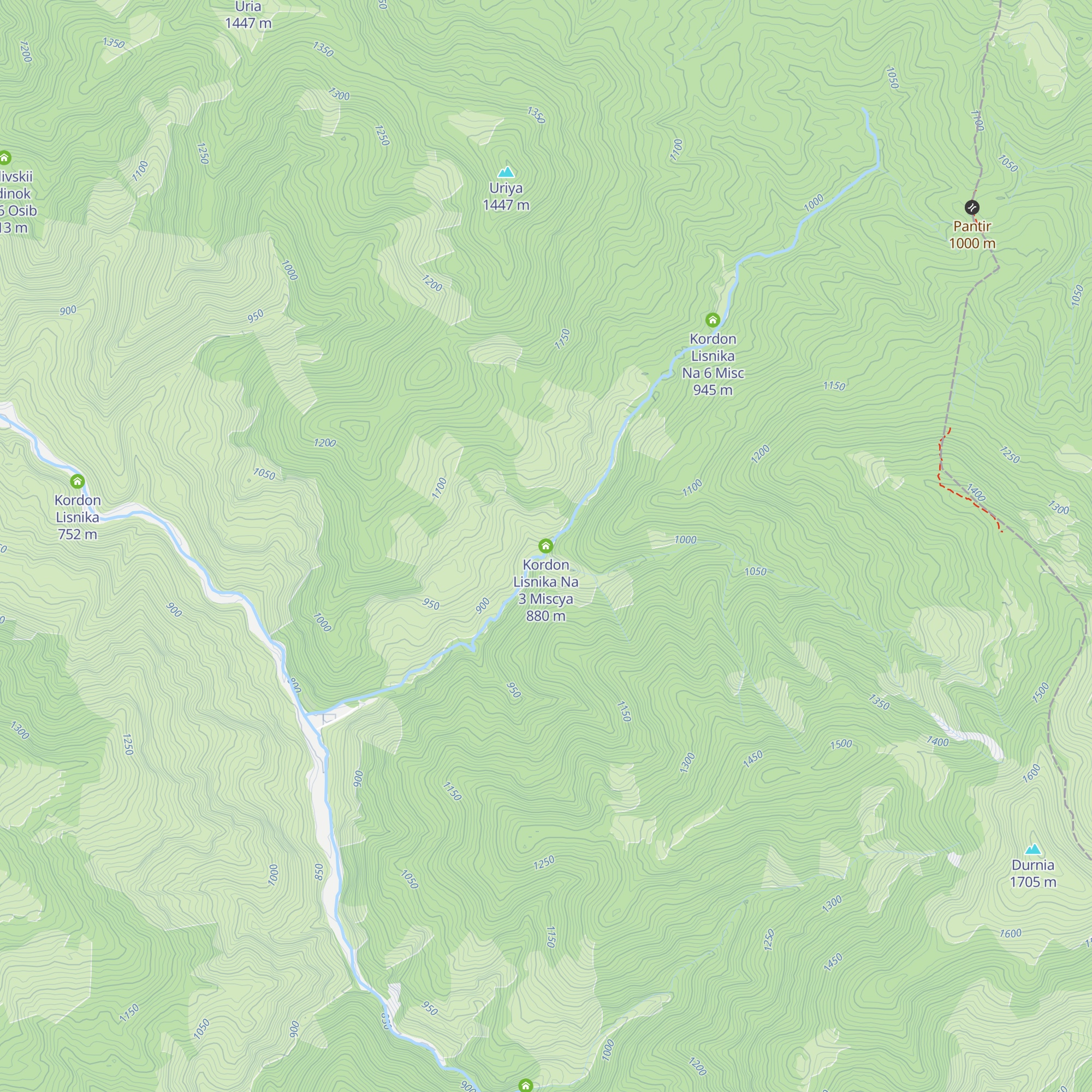 Kordon Lisnika Na 3 Miscya map