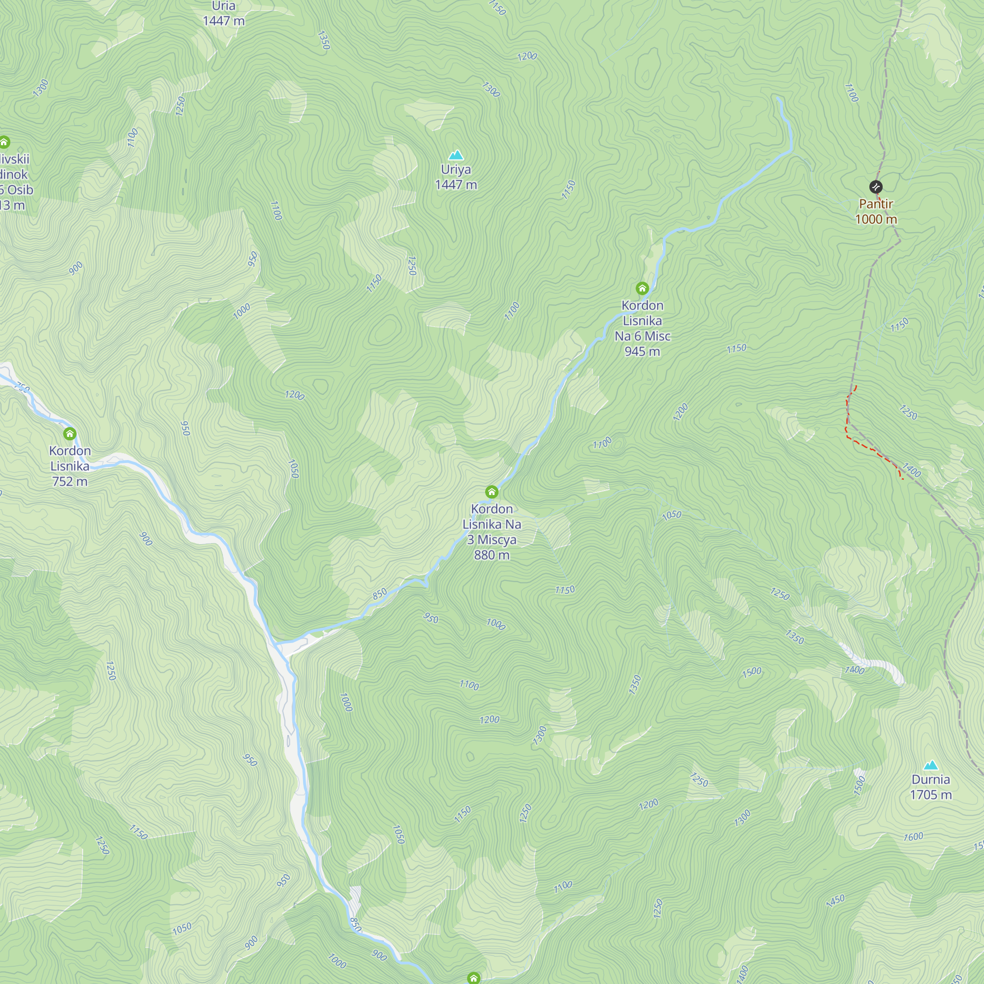 Kordon Lisnika Na 3 Miscya map