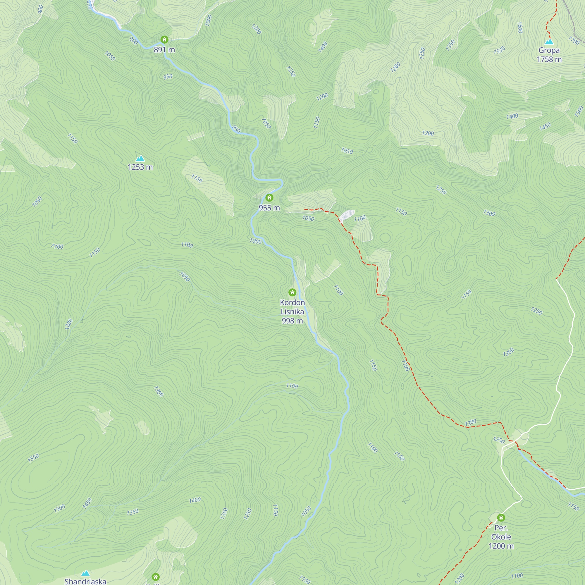Kordon Lisnika map