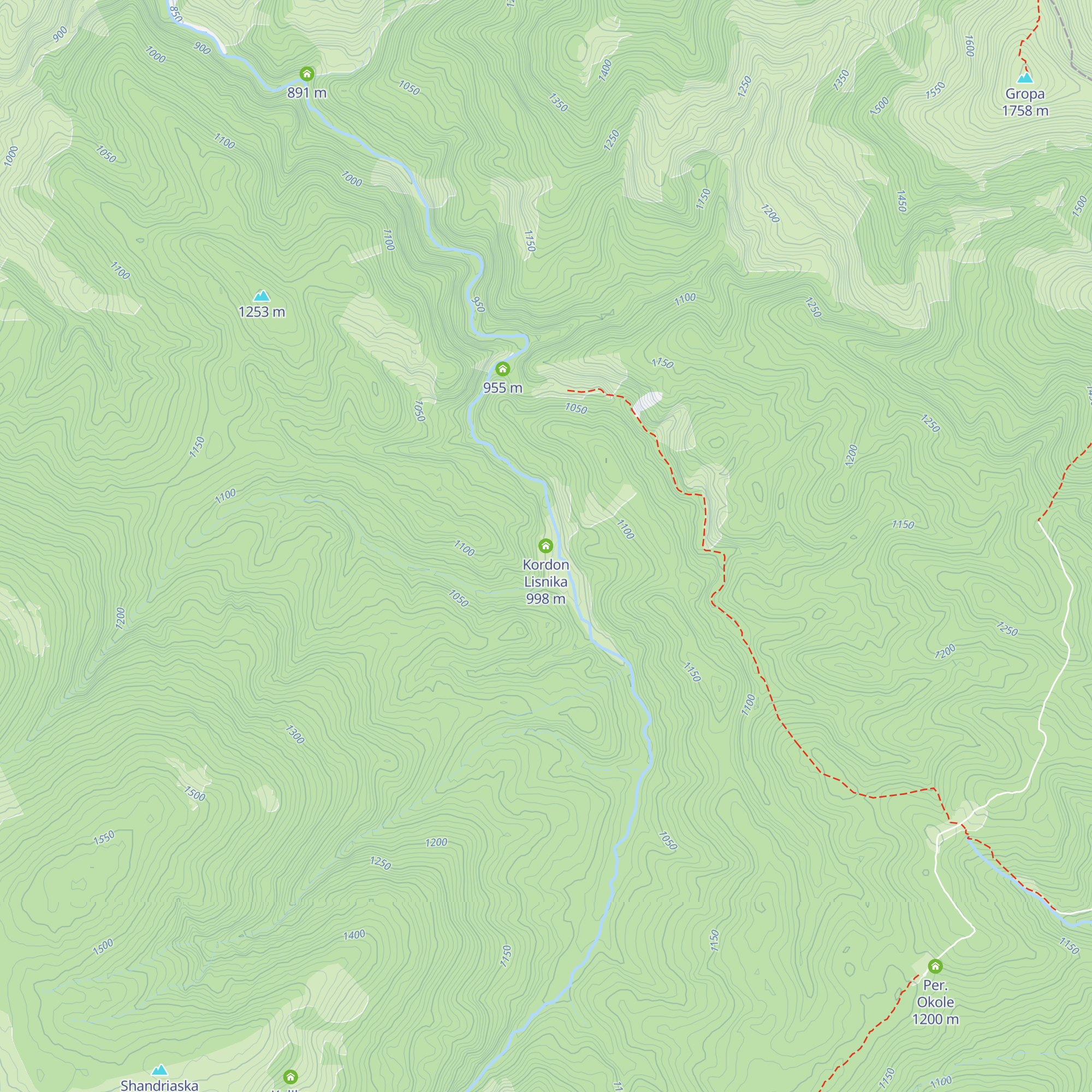 Kordon Lisnika map
