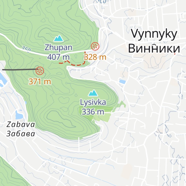 Map of Lysivka