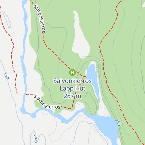 Map of Saivonkierros Lapp Hut